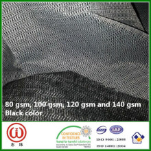 Woven Interlining Medium Brushed 90cm wide Black